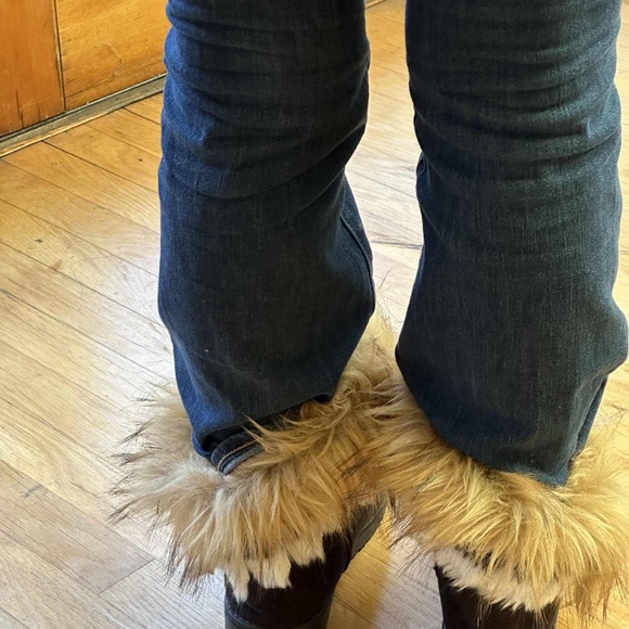 Felt boots with fur. - Picture 2 of 4